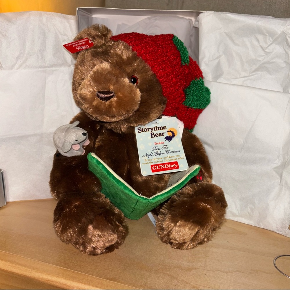 GUND Storytime Bear with Red and Green Accents